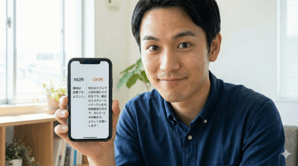 例文でイメージを掴む:NG例とOK例